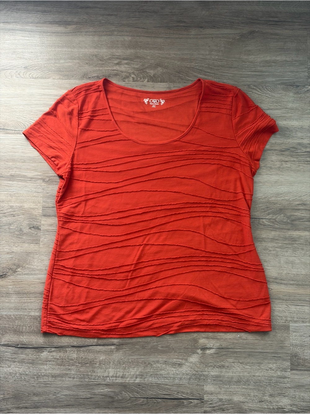 90’s Cato Textured Scoop Neck Top